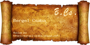 Bergel Csaba névjegykártya